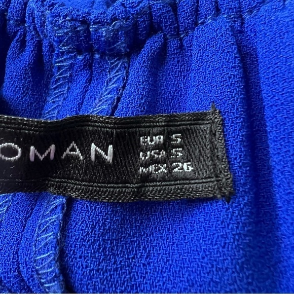 ZARA Off Shoulder Blue Jumpsuit Bloggers Favourite Size Small - Picture 10 of 14